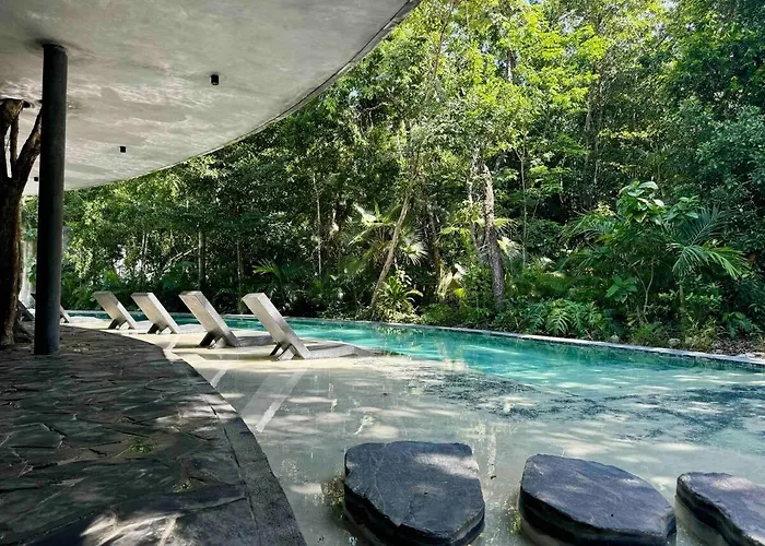 Villa Kataluum- Luxurious Eco-chic Ph With Pool Tulum